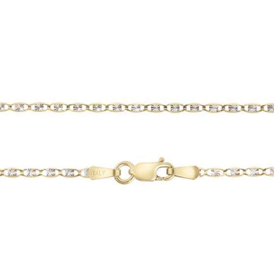 Joyeria Cristal Joyas | Cadena Valentino Flores Oro 14K 45 Cm