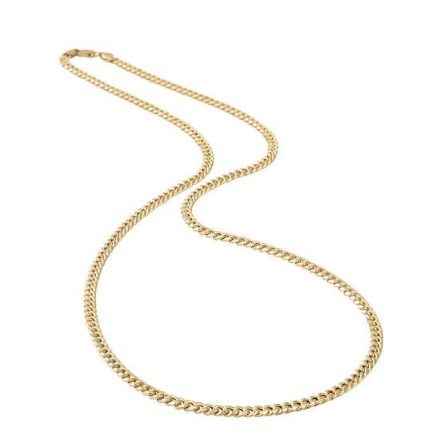 Joyeria Cristal Joyas | Cadena Barbada Oro 14K 55 Cms Vento