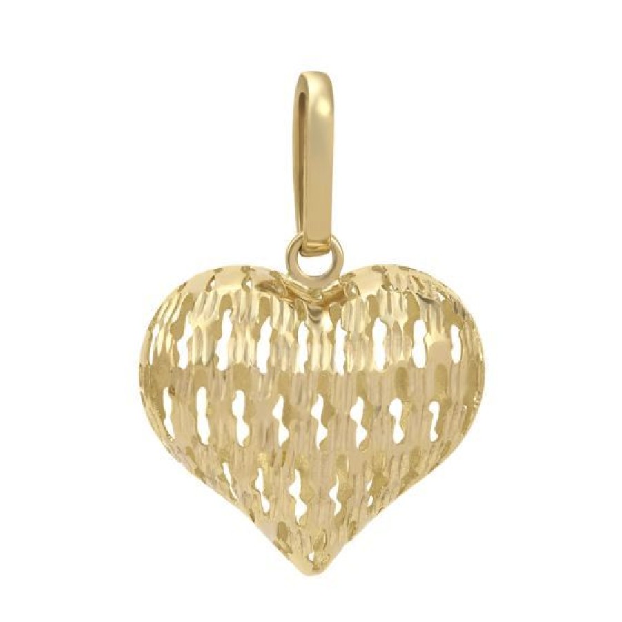 Joyeria Cristal Joyas | Dije Corazon Diamantado Oro14K