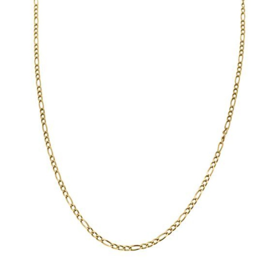 Joyeria Cristal Joyas | Cadena Figaro 3X1 Oro 14K 35 Cms