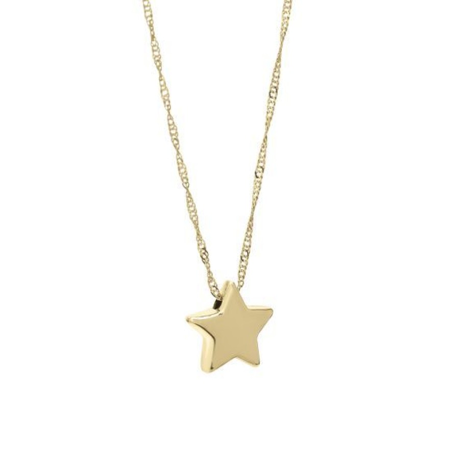 Joyeria Cristal Joyas | Cadena Con Dije De Estrella En Oro 14K