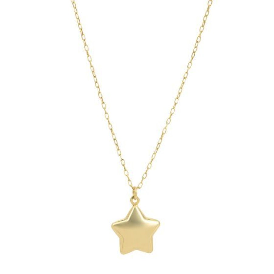 Joyeria Cristal Joyas | Cadena Con Dije Estrella Oro 14K Pulido