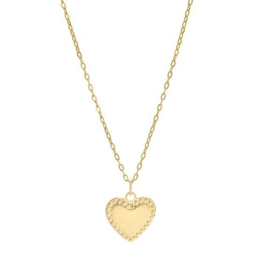 Joyeria Cristal Joyas | Dije Corazon Con Cadena Oro 14K