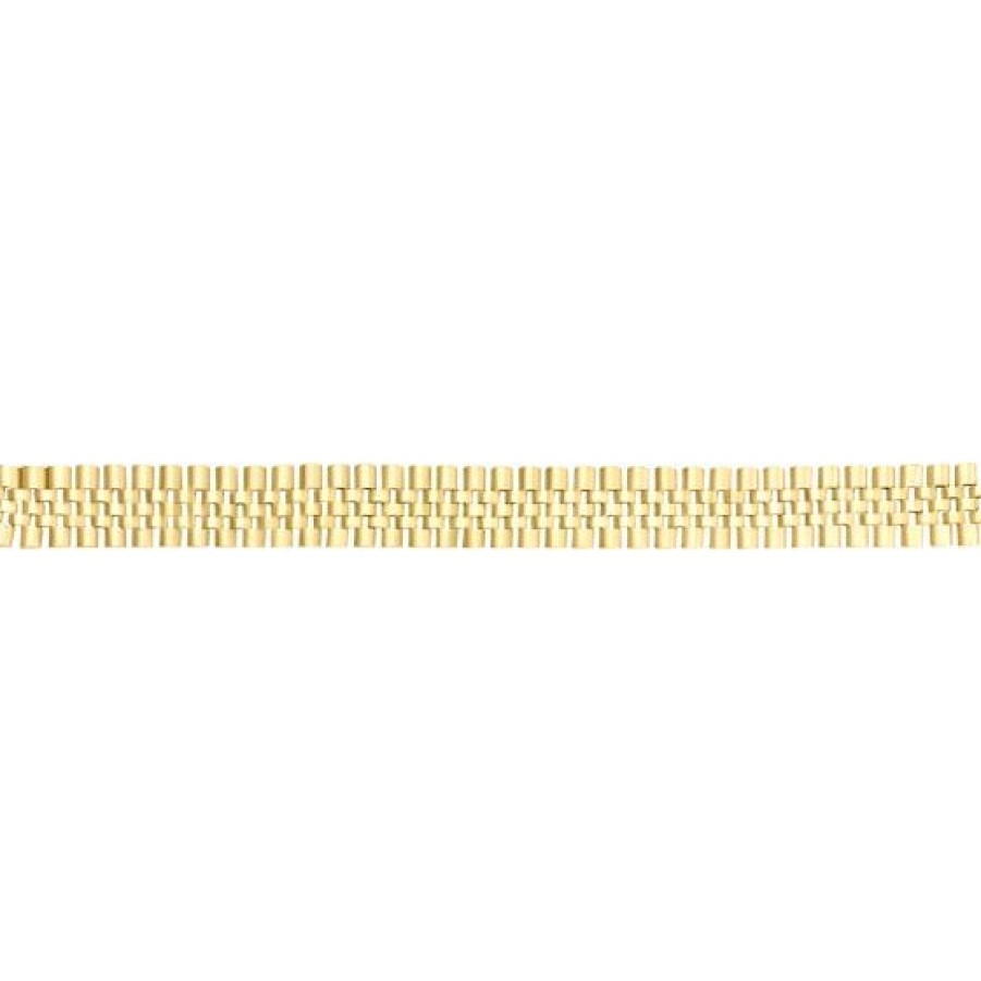 Joyeria Cristal Joyas | Pulsera Tejido Real Oro 14K 18 Cm