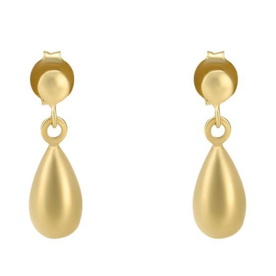 Joyeria Cristal Joyas | Aretes Gota Oro 14K