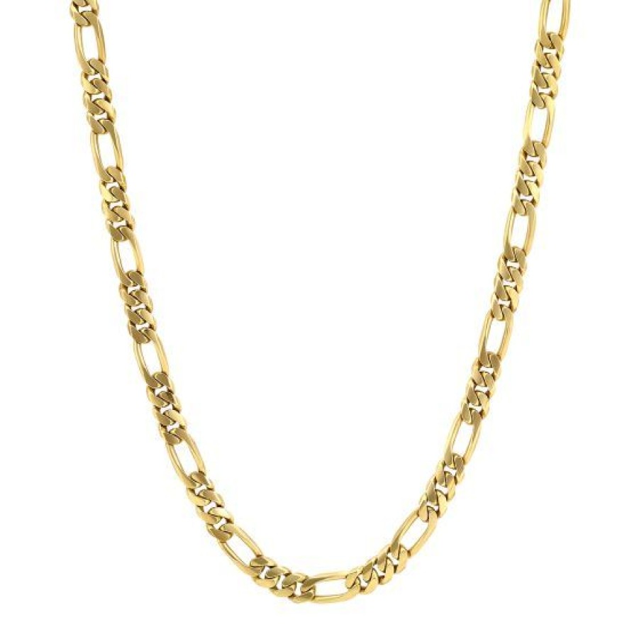 Joyeria Cristal Joyas | Cadena Oro 14K Figaro 3X1 60 Cms 4Mm