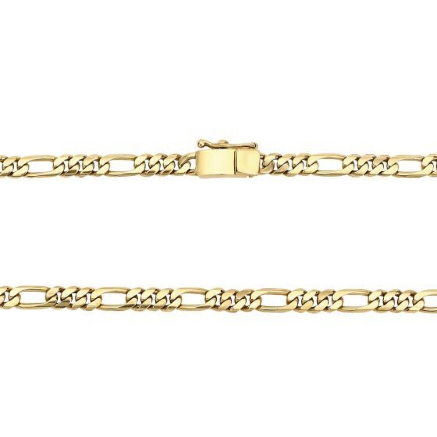 Joyeria Cristal Joyas | Cadena Oro 14K Figaro 3X1 60 Cms 4Mm