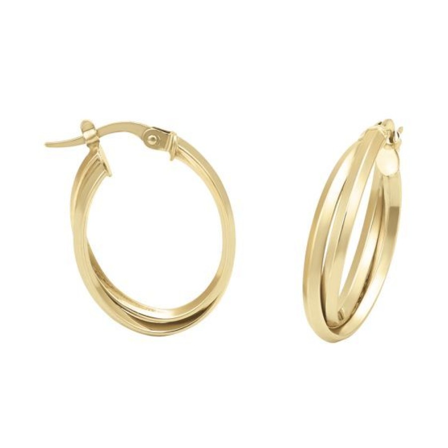 Joyeria Cristal Joyas | Arracadas Dobles Oro 14K