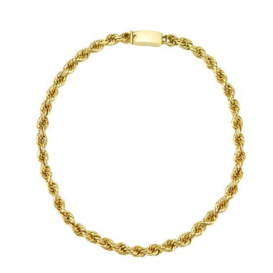 Joyeria Cristal Joyas | Pulsera Torzal Oro 14K 21 Cm