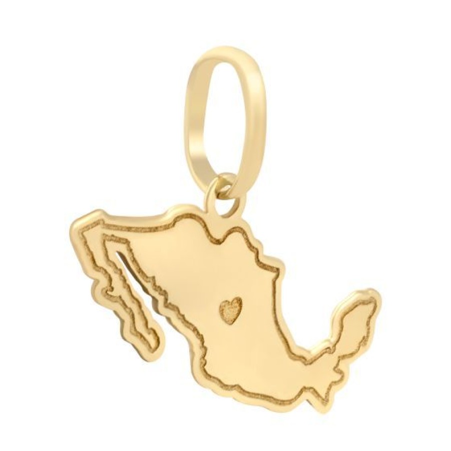 Joyeria Cristal Joyas | Dije Mexico Oro Amarillo 14K Acabado Brillante