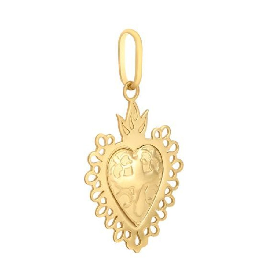 Joyeria Cristal Joyas | Dije Sagrado Corazon Oro 14K