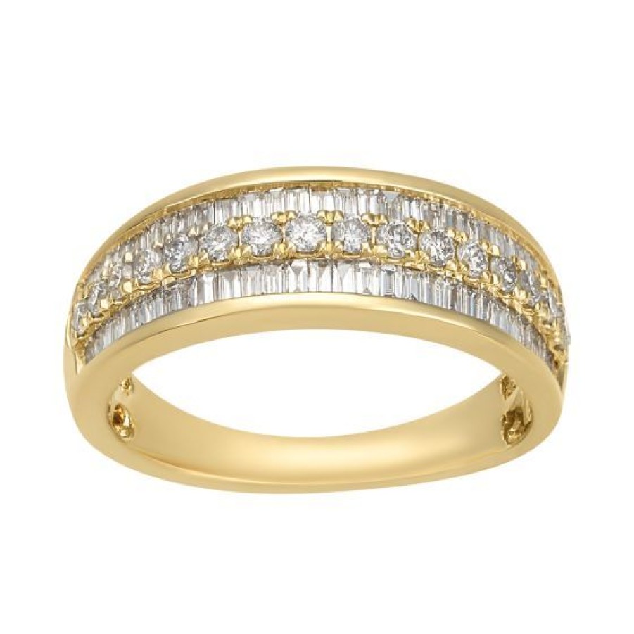 Joyeria Cristal Joyas | Churumbela Oro 14K Con 75 Puntos De Diamante Corte Redonde Y Baguette