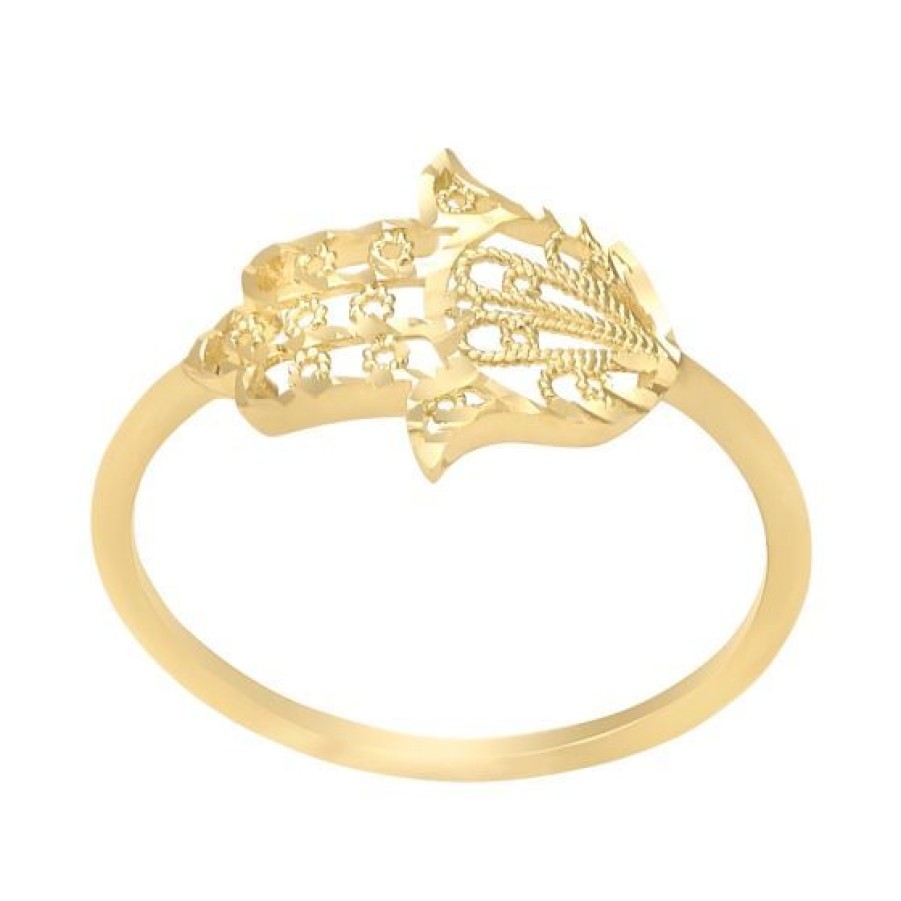 Joyeria Cristal Joyas | Anillo Mano De Fatima Oro 14K #8