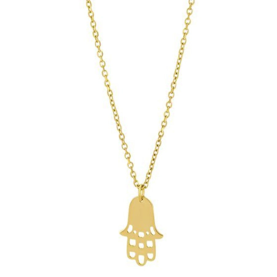 Joyeria Cristal Joyas | Cadena Con Dije Mano De Fatima Oro 14K