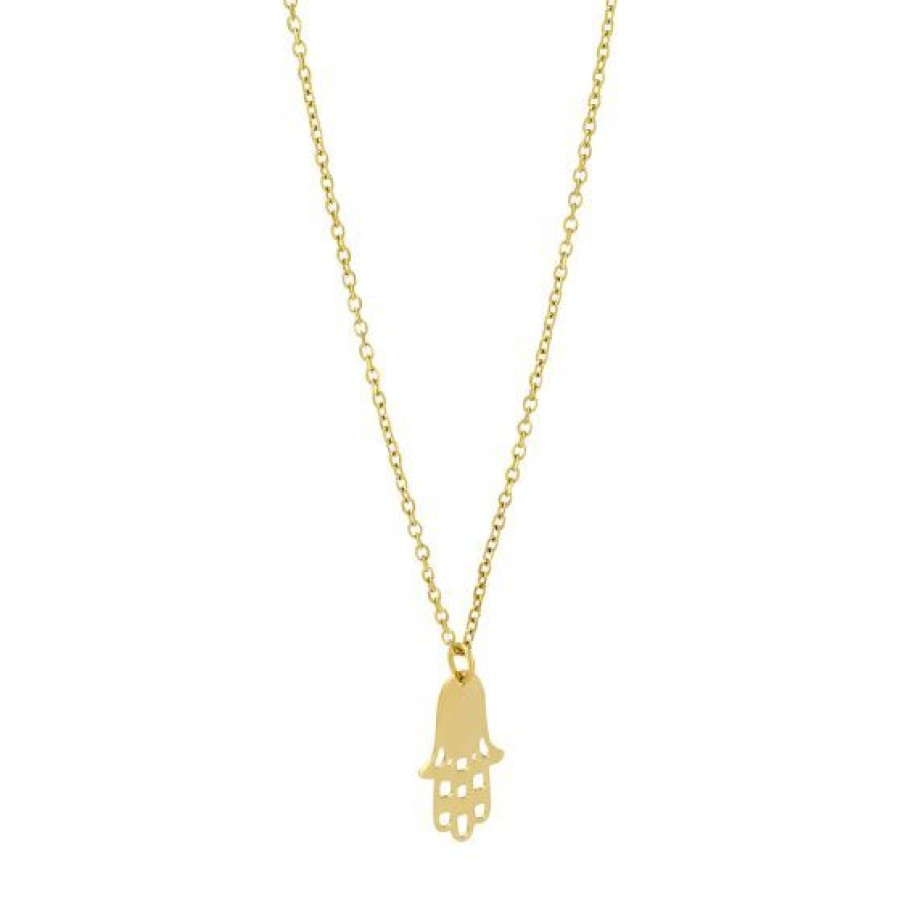 Joyeria Cristal Joyas | Cadena Con Dije Mano De Fatima Oro 14K