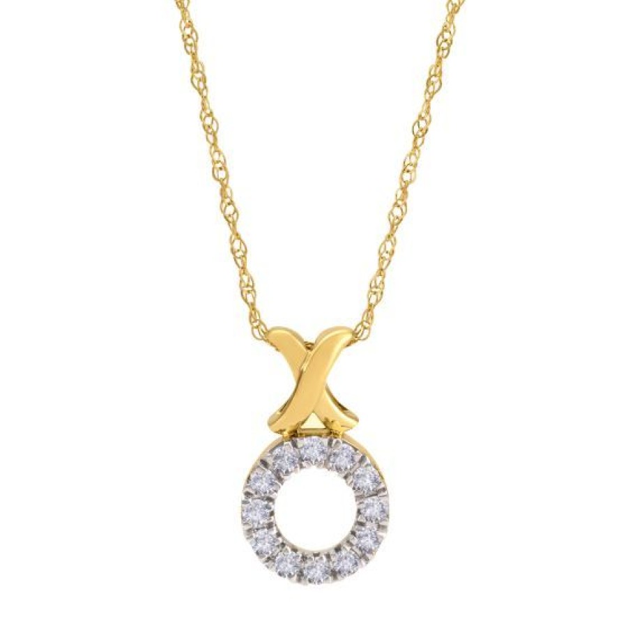 Joyeria Cristal Joyas | Cadena Con Dije Oro 14K Con 25 Puntos De Diamante