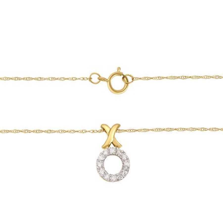 Joyeria Cristal Joyas | Cadena Con Dije Oro 14K Con 25 Puntos De Diamante