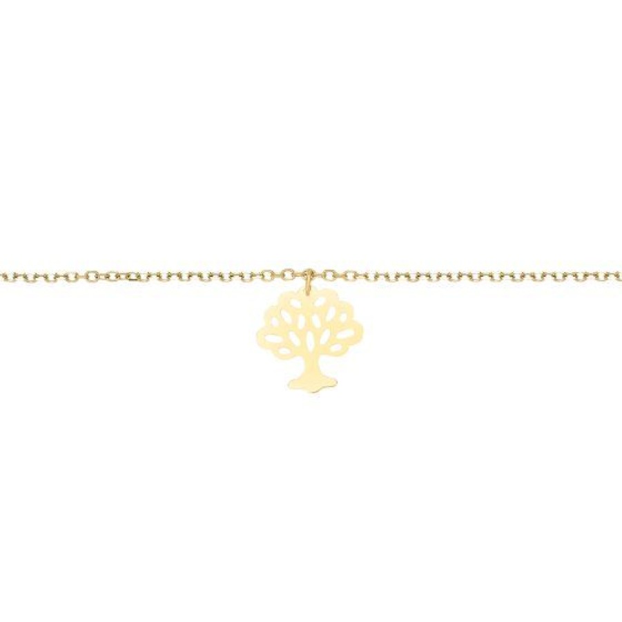 Joyeria Cristal Joyas | Pulsera Arbol De La Vida Oro 14K