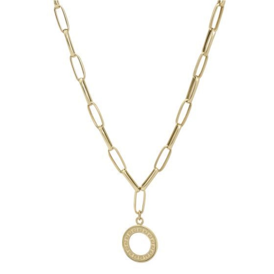 Joyeria Cristal Joyas | Gargantilla Clip Circulo Oro 14K