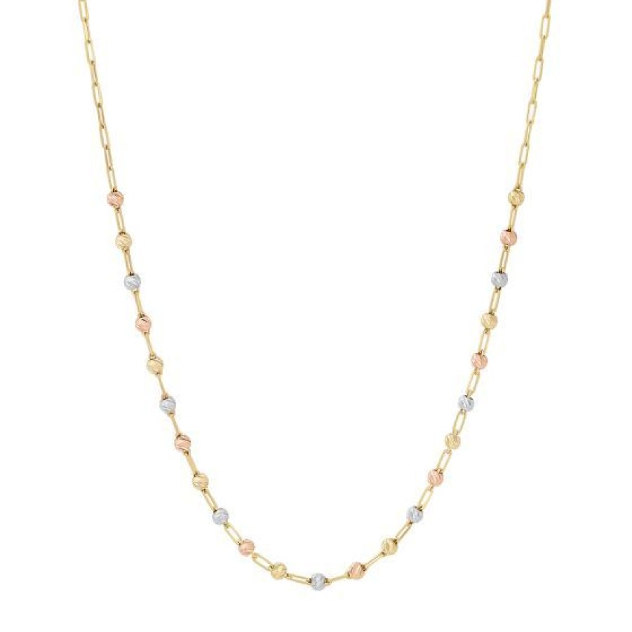 Joyeria Cristal Joyas | Gargantilla Oro Blanco, Amarillo Y Rosa 14K