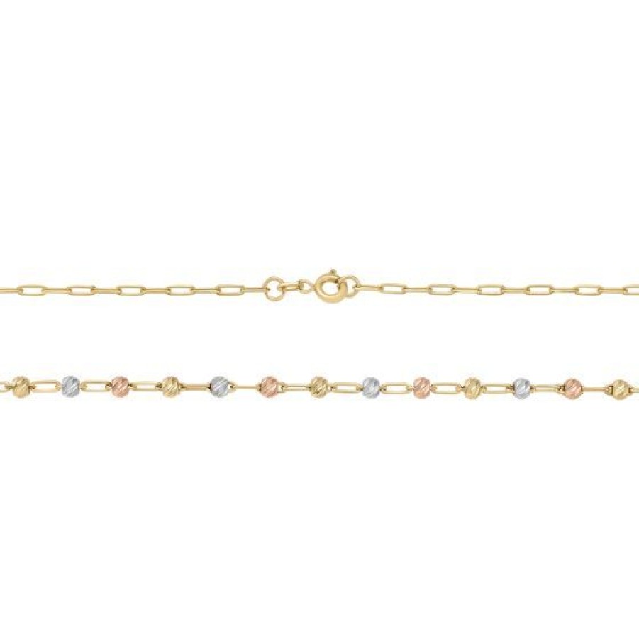 Joyeria Cristal Joyas | Gargantilla Oro Blanco, Amarillo Y Rosa 14K