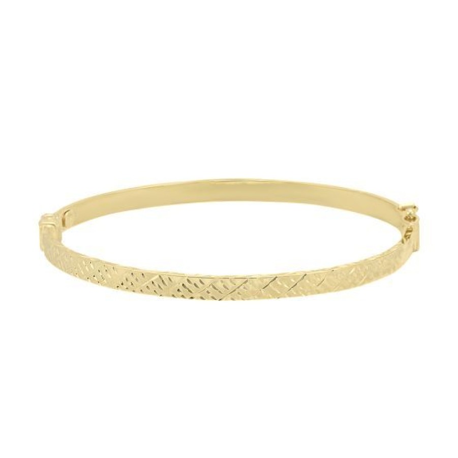 Joyeria Cristal Joyas | Brazalete Dama Tubo Rectangular Oro 14K