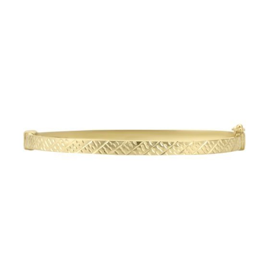 Joyeria Cristal Joyas | Brazalete Dama Tubo Rectangular Oro 14K