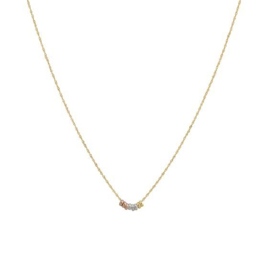 Joyeria Cristal Joyas | Gargantilla Oro Amarillo Blanco Y Rosa 14K