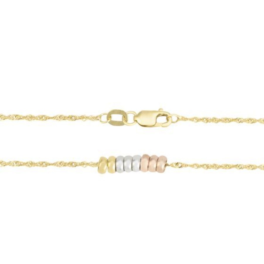 Joyeria Cristal Joyas | Gargantilla Oro Amarillo Blanco Y Rosa 14K