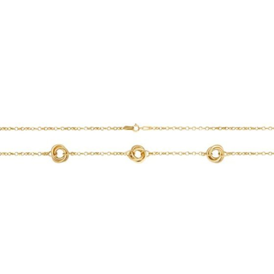 Joyeria Cristal Joyas | Gargantilla Circulos Entrelazados Oro 14K