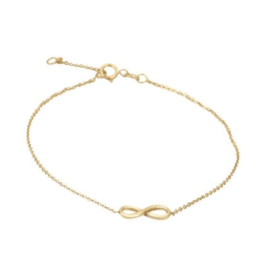 Joyeria Cristal Joyas | Pulsera Dama Infinito Oro 14K