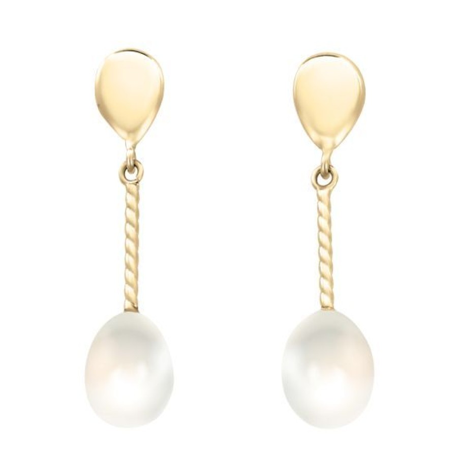 Joyeria Cristal Joyas | Aretes Oro 14K Pendientes Con Perlas