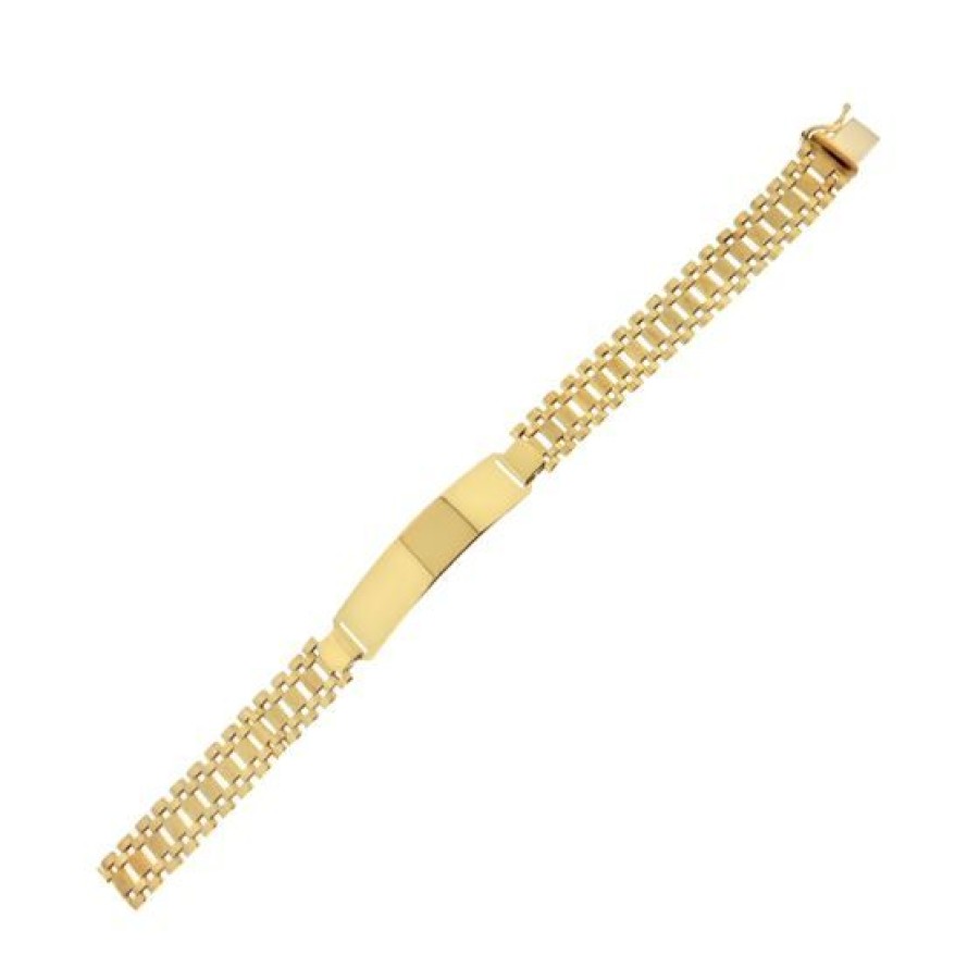 Joyeria Cristal Joyas | Esclava Caballero Media Cana Oro 14K