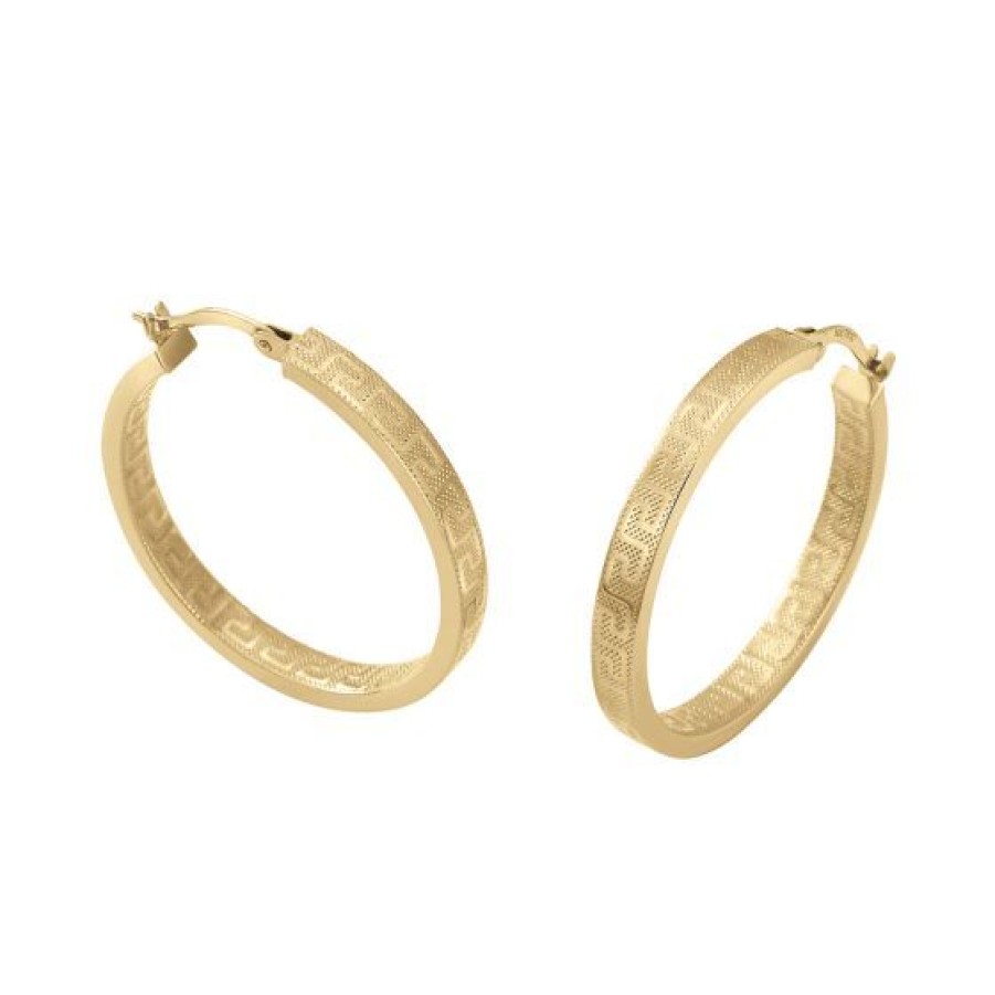 Joyeria Cristal Joyas | Arracadas Grecas Oro 14K