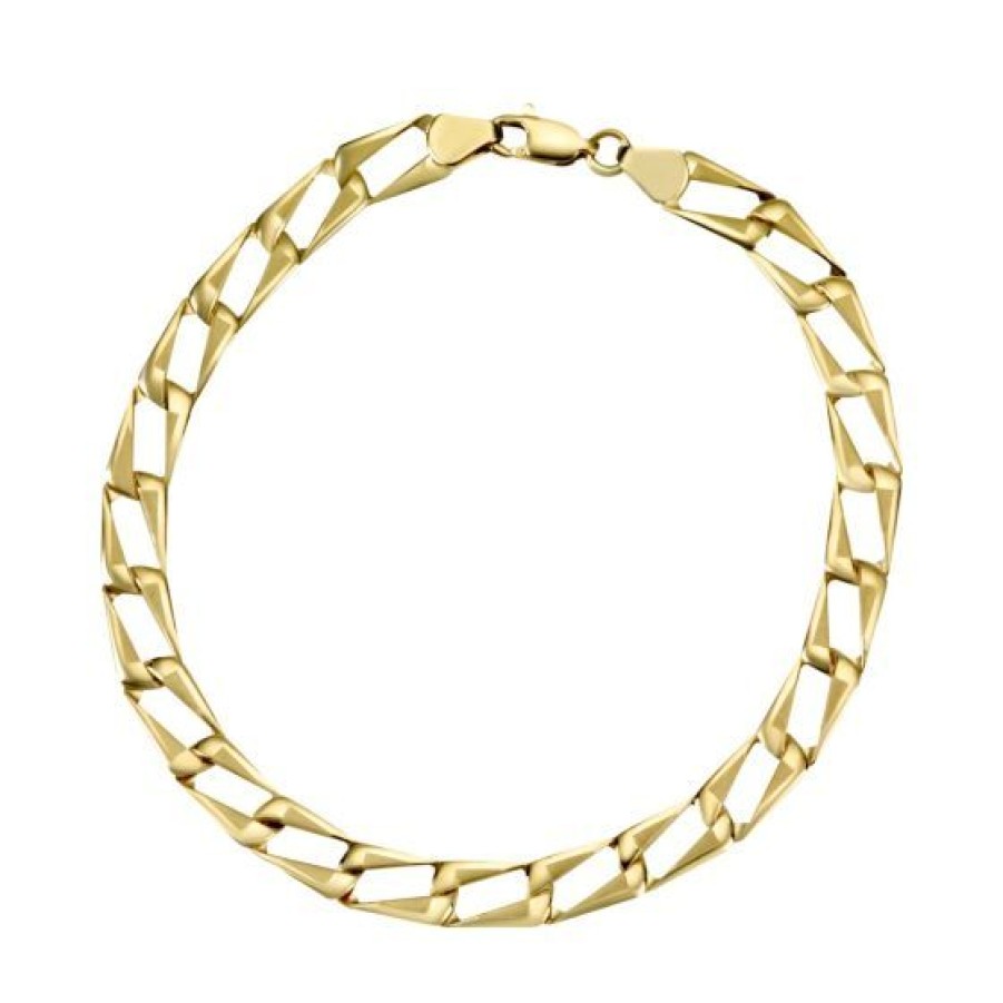 Joyeria Cristal Joyas | Pulsera Troquelada Oro 14K