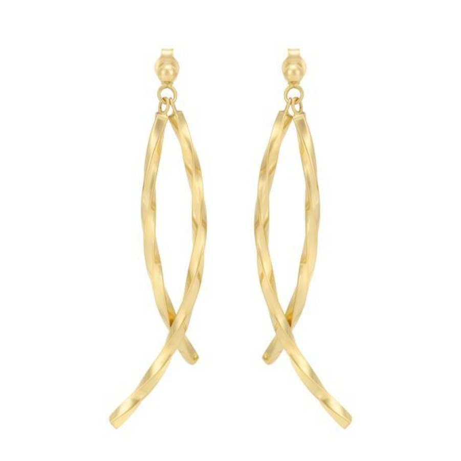 Joyeria Cristal Joyas | Aretes Twist Oro 14K