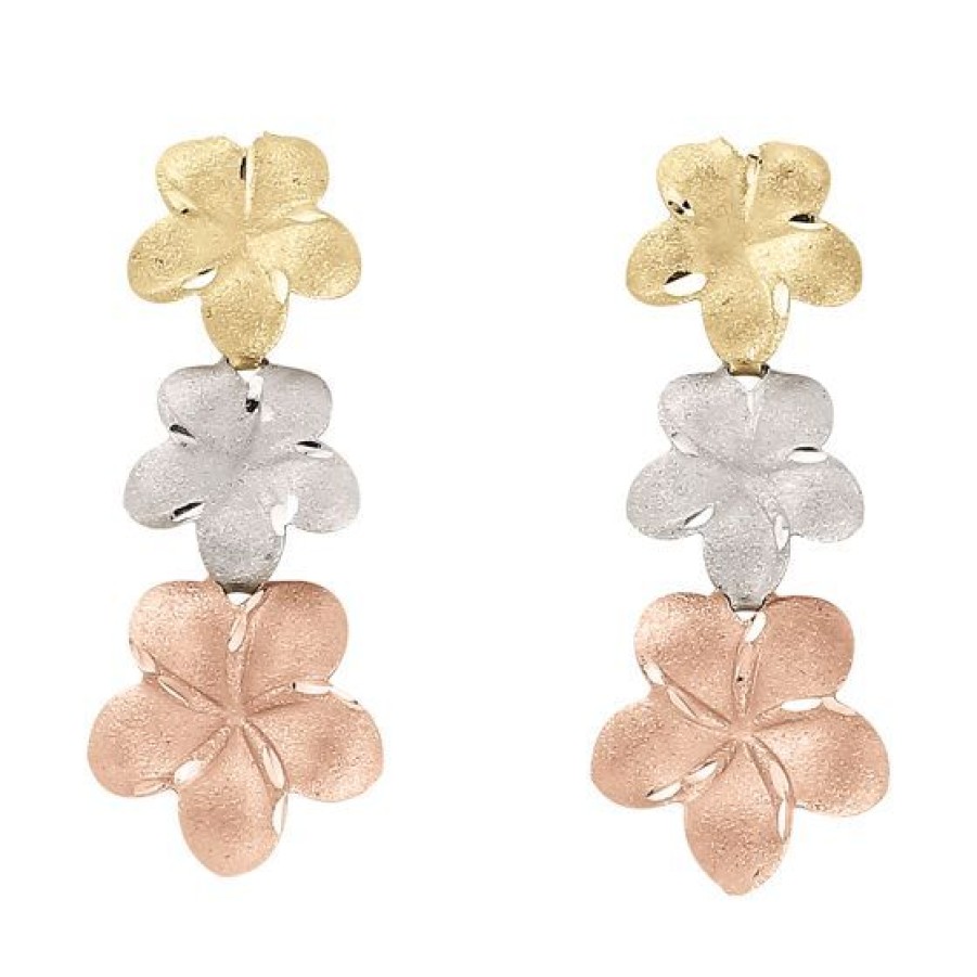 Joyeria Cristal Joyas | Aretes Flor Oro 14K Arpxnse2013Tc