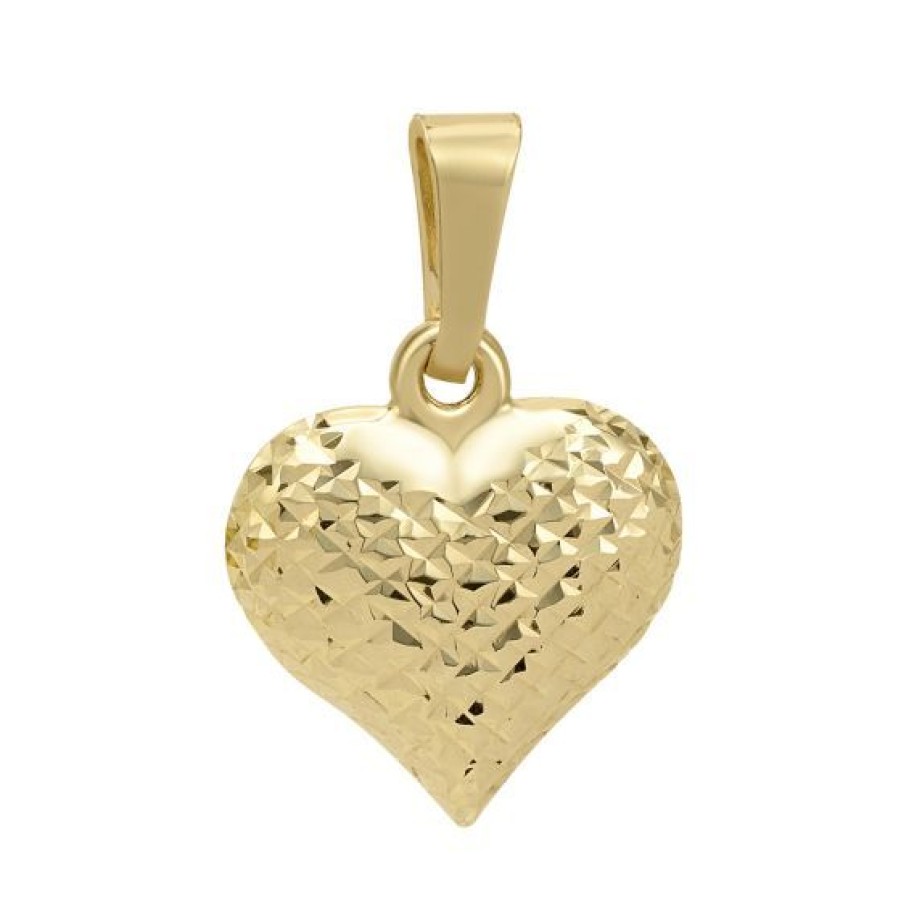 Joyeria Cristal Joyas | Dije Corazon Diamantado Oro 14K