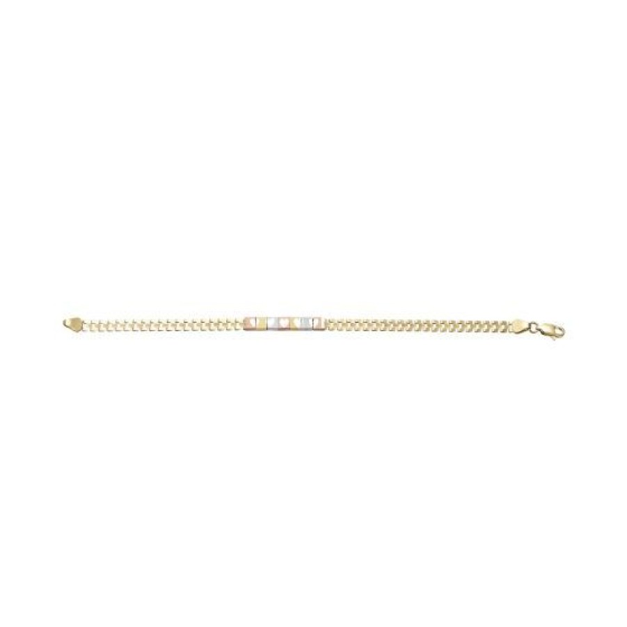 Joyeria Cristal Joyas | Pulsera Dama Con Cuadros Movibles Oro 14K Florentino