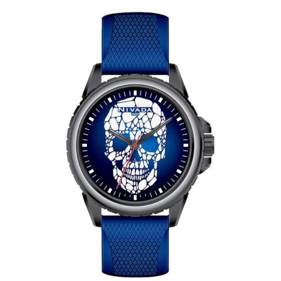 Relojes Cristal Joyas | Reloj Nivada Skull Nh21003Mpvai Para Hombre