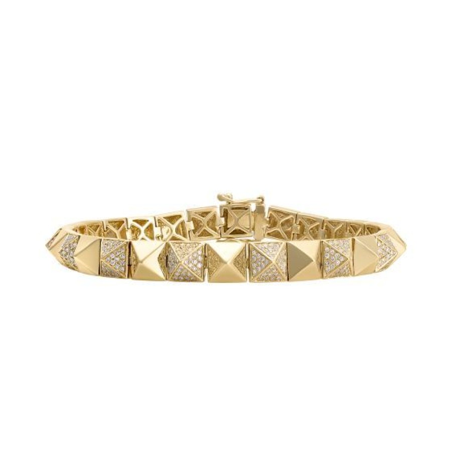 Joyeria Cristal Joyas | Pulsera Oro 14K Con 1.17 Quilates De Diamante