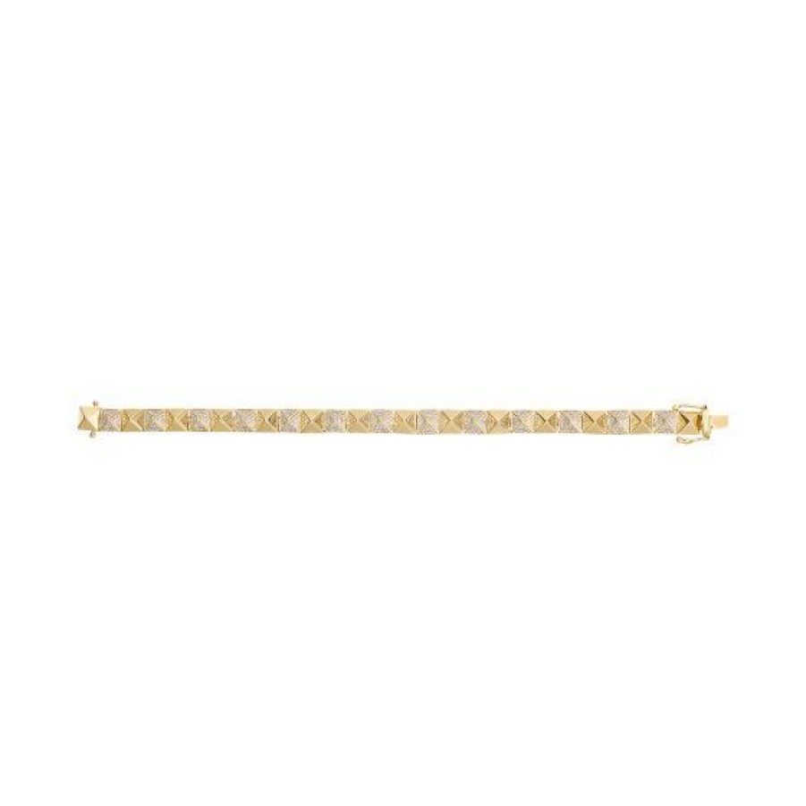 Joyeria Cristal Joyas | Pulsera Oro 14K Con 1.17 Quilates De Diamante