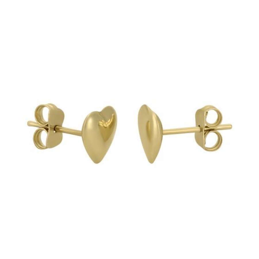 Joyeria Cristal Joyas | Aretes Corazon Oro 14K