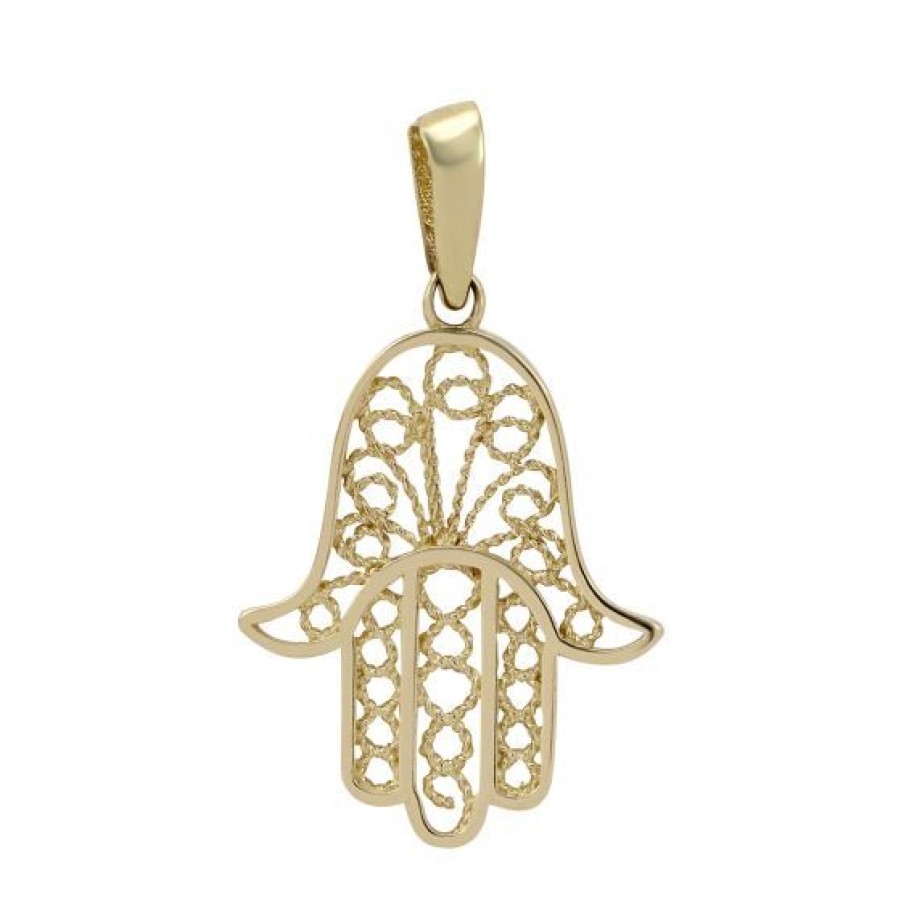 Joyeria Cristal Joyas | Dije Mano De Fatima Oro 14K