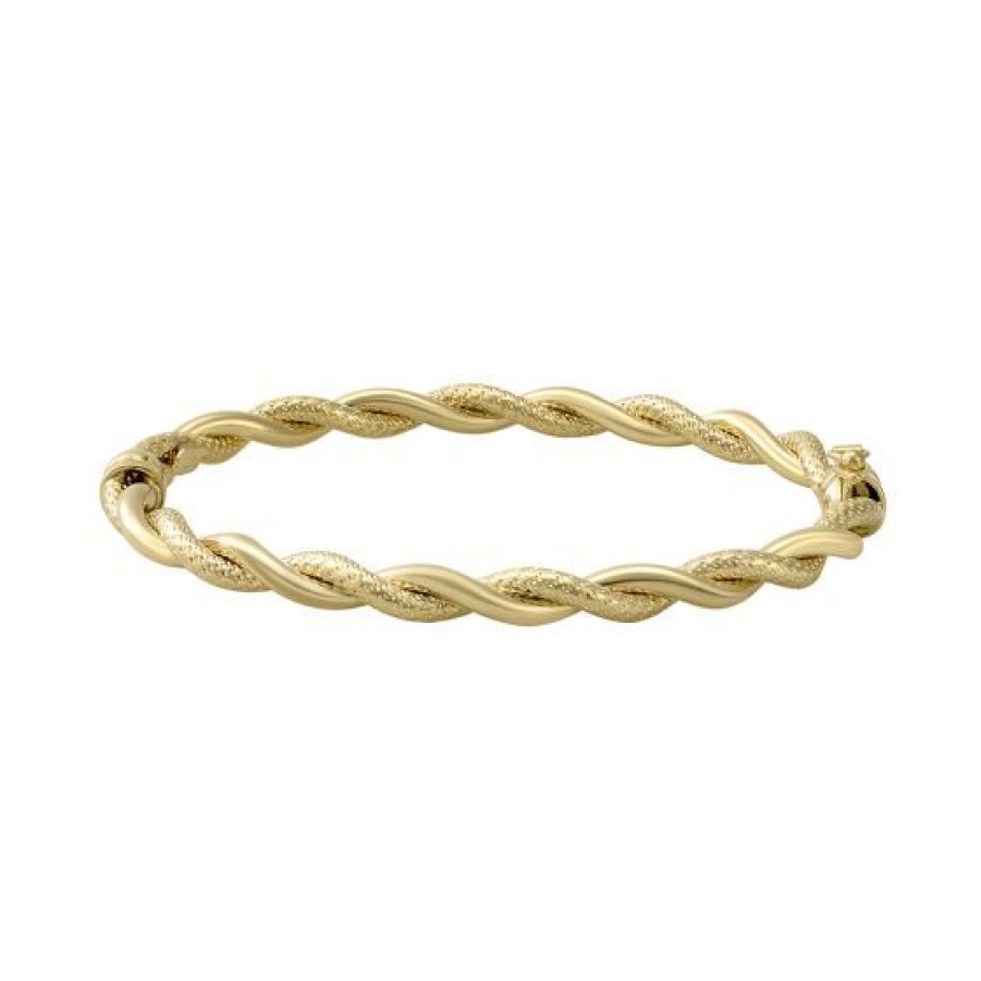 Joyeria Cristal Joyas | Brazalete Dama Tubo Trenzado Oro 14K