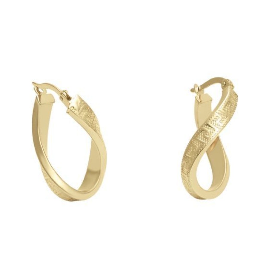 Joyeria Cristal Joyas | Arracadas Grecas Oro 14K