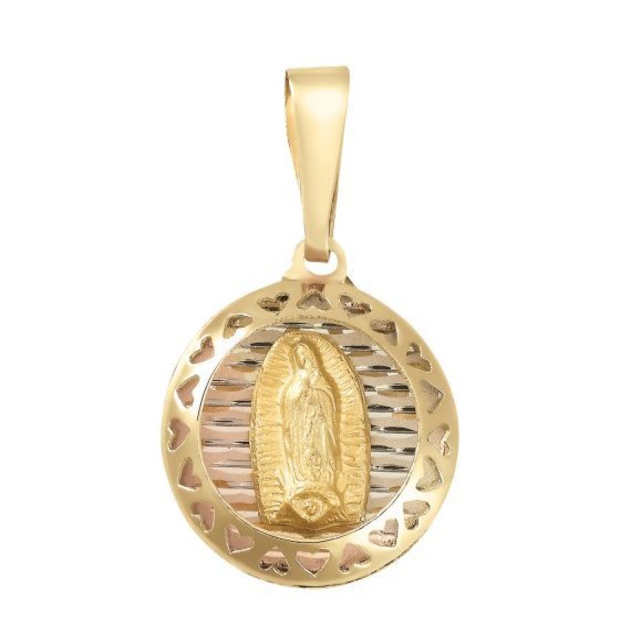 Joyeria Cristal Joyas | Medalla Virgen Cuerpo Completo Oro Florentino 14K