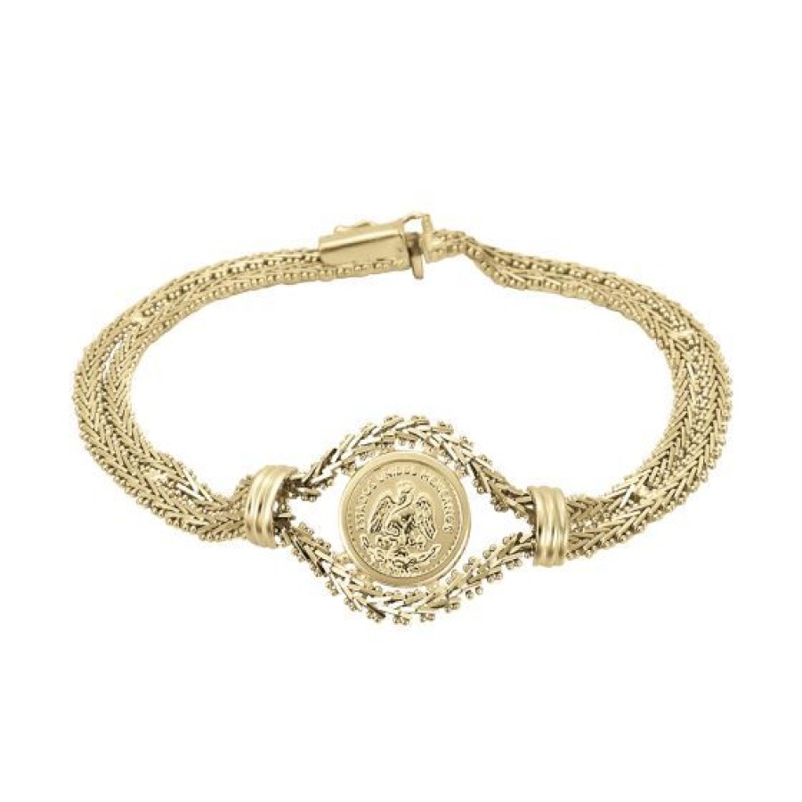 Joyeria Cristal Joyas | Pulsera Dama Centenario Oro 14K