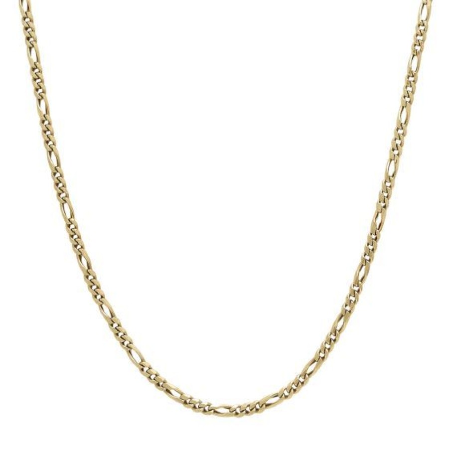 Joyeria Cristal Joyas | Cadena Caballero Figaro Oro 14K 55 Cm