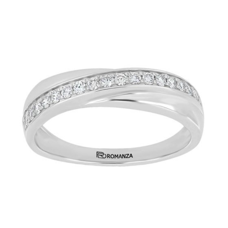 Joyeria Cristal Joyas | Churumbela Oro Blanco 14K Con 21 Puntos De Diamante